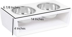 Internet's Best Modern Elevated Dog & Cat Bowls, 2-cup, 4-in Tall slide 2 of 5