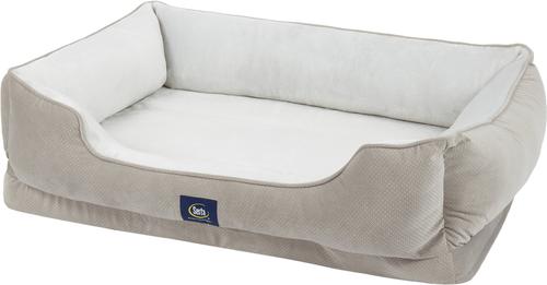 Show full view: Serta Orthopedic Bolster Dog Bed with Removable Cover, Gray, X-Large slide 3 of 7