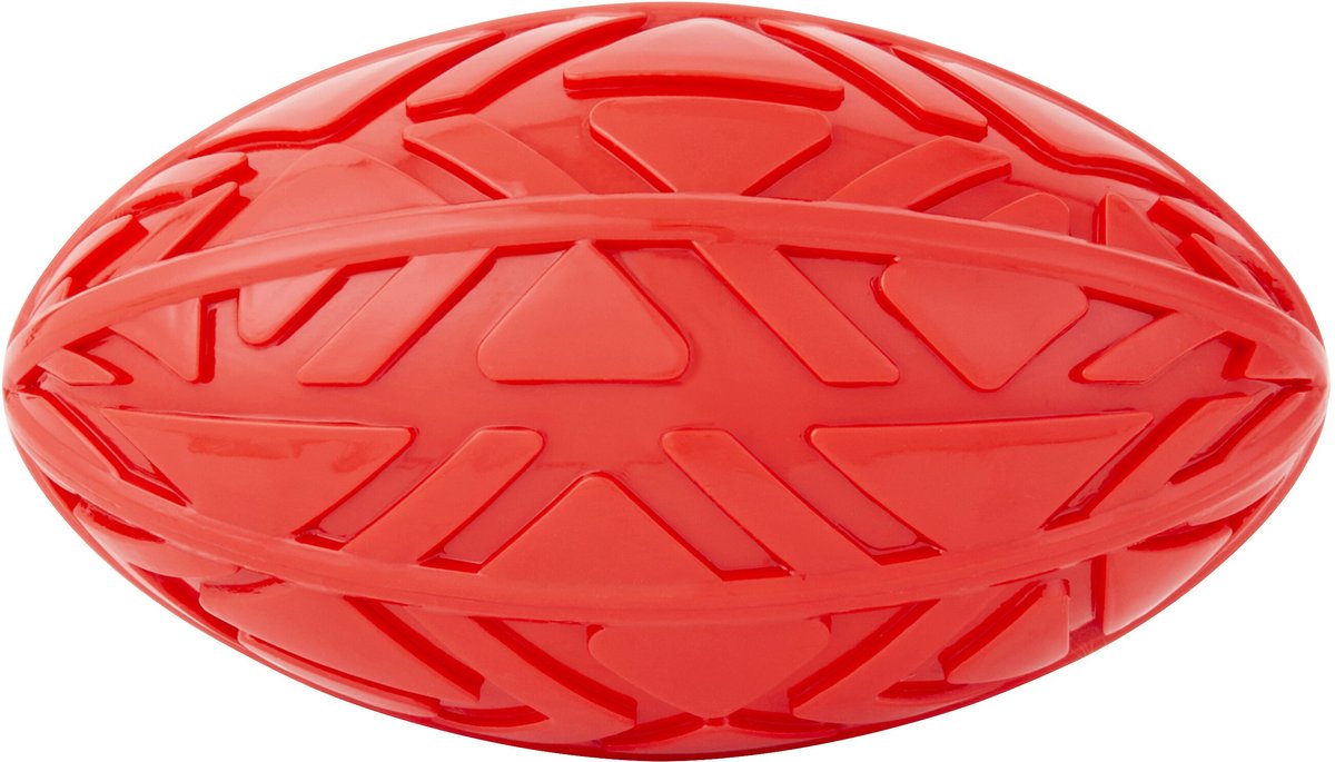 FRISCO Football TPR Squeaky Dog Toy, Red, Medium