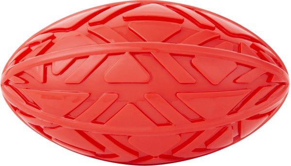 FRISCO Football TPR Squeaky Dog Toy, Red, Medium 