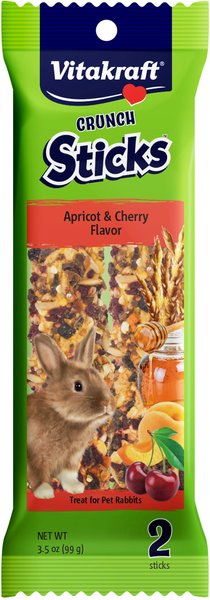 Vitakraft Crunch Sticks Apricot & Cherry Flavor Rabbit Treat, 2 Count slide 1 of 4