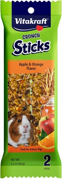Vitakraft Crunch Sticks Apple & Orange Flavor Guinea Pig Treat, 2 count slide 1 of 2