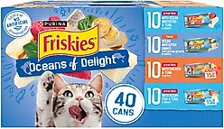 Friskies Oceans of Delight Variety Pack Canned Cat Food, 5.5-oz, case of 40