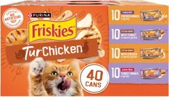 Friskies TurChicken Variety Pack Canned Cat Food, 5.5-oz, case of 40