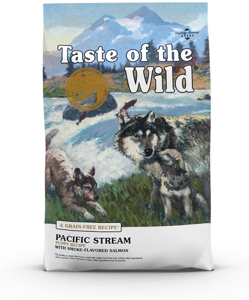 Taste of the Wild Pacific Stream Smoke-Flavored Salmon Puppy Recipe Grain-Free Dry Dog Food, 14-lb bag slide 1 of 8