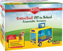 Kaytee CritterTrail Off to School Small Animal Carrier, Color Varies