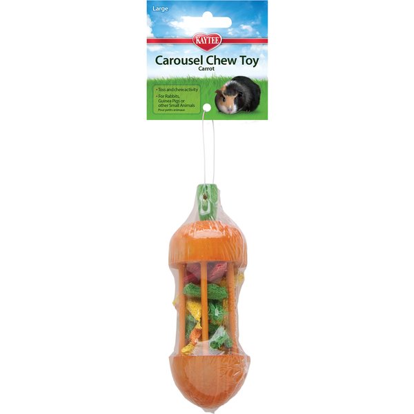 KAYTEE Carousel Carrot Small Animal Chew Toy, Large