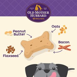 Old Mother Hubbard by Wellness Soft & Chewy Pleas'n P.B.Bacon Natural Mini Oven-Baked Biscuits Dog Treats, 8-oz bag slide 2 of 6