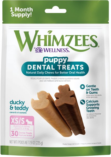 WHIMZEES by Wellness Puppy Dental Chews Natural Grain-Free Dental Dog Treats, Extra Small/Small, 30 count slide 1 of 10