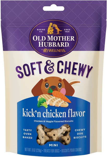 Old Mother Hubbard by Wellness Soft & Tasty Chicken & Veggie Natural Mini Oven-Baked Biscuits Dog Treats, 8-oz bag slide 1 of 8