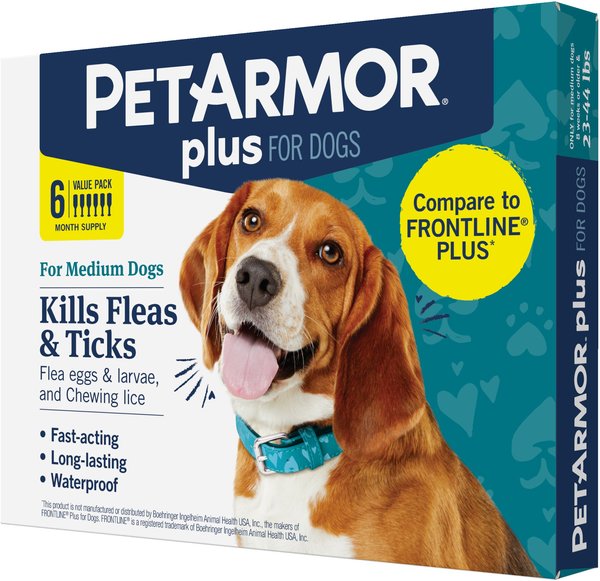 PetArmor Plus Flea & Tick Spot Treatment for Dogs, 23-44 lbs, 6 Doses (6-mos. supply) slide 1 of 13