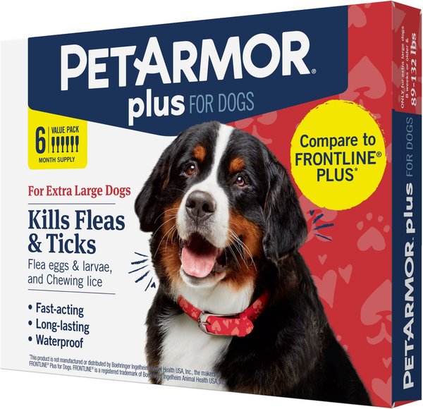 PETARMOR Plus Flea Tick Spot Treatment for Dogs 89 132 lbs 6