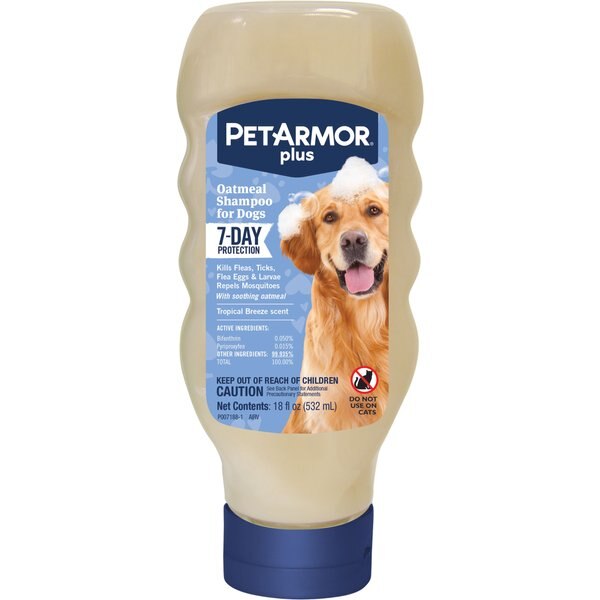 PETARMOR Plus Oatmeal Shampoo for Dogs, 18oz bottle