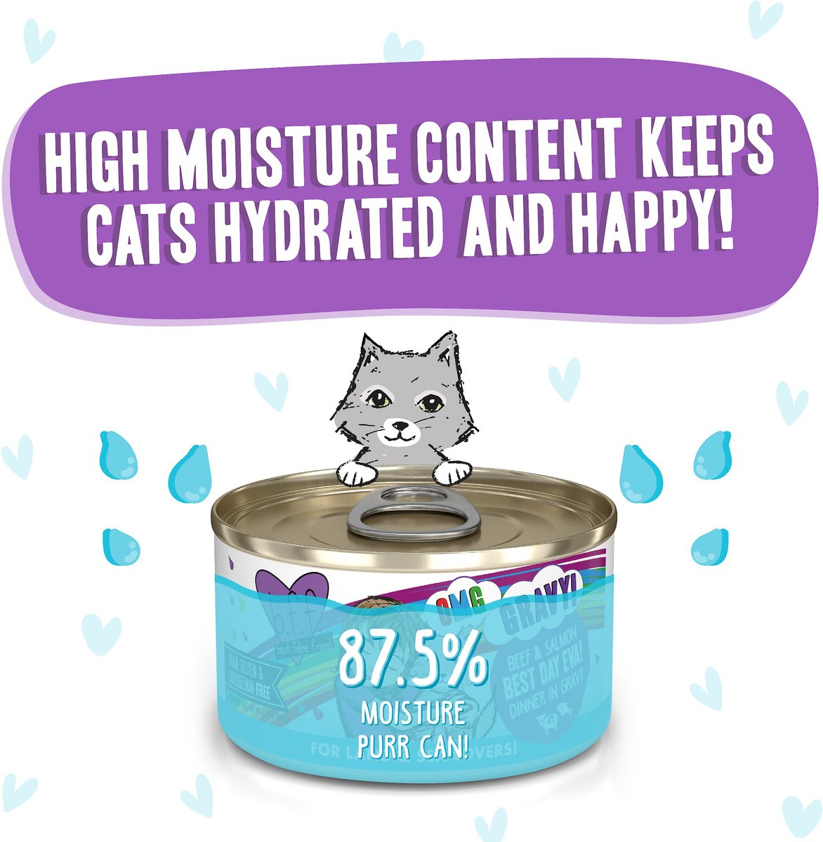 Cat food with 2025 high moisture content