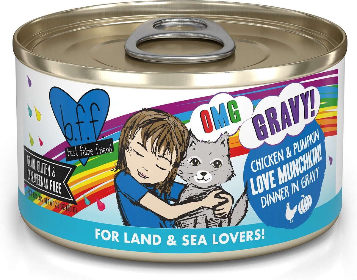 BFF OMG Love Munchkin! Chicken & Pumpkin Dinner in Gravy Grain-Free Canned Cat Food