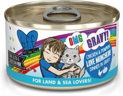 BFF OMG Love Munchkin! Chicken & Pumpkin Dinner in Gravy Grain-Free Canned Cat Food, 2.8-oz, case of 12