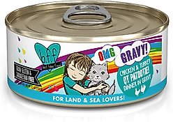 BFF OMG QT Patootie! Chicken & Turkey Dinner in Gravy Grain-Free Canned Cat Food, 5.5-oz, case of 8