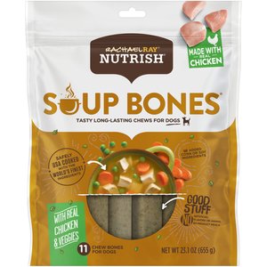 Rachael Ray Nutrish Soup Bones Chicken & Veggies Flavor Dog Treats, 23.1-oz bag