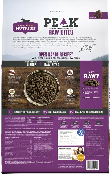 peak with freeze dried raw bites