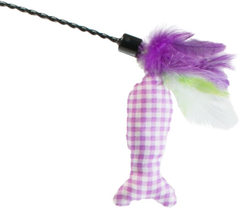 OurPets® Teaser Wand Fishing Rod With Fish Cat Toys –