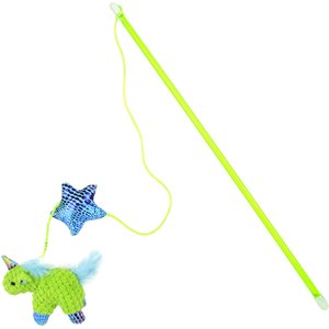 Pet Zone Misty Interactive Play Wand Cat Toy with Catnip