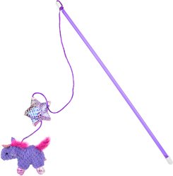 Pet Zone Magic Interactive Play Wand Cat Toy with Catnip