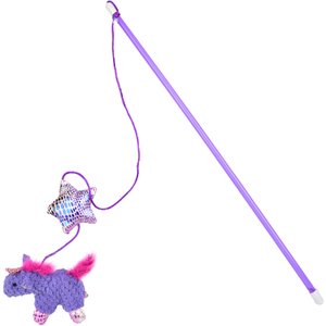 Pet Zone Magic Interactive Play Wand Cat Toy with Catnip