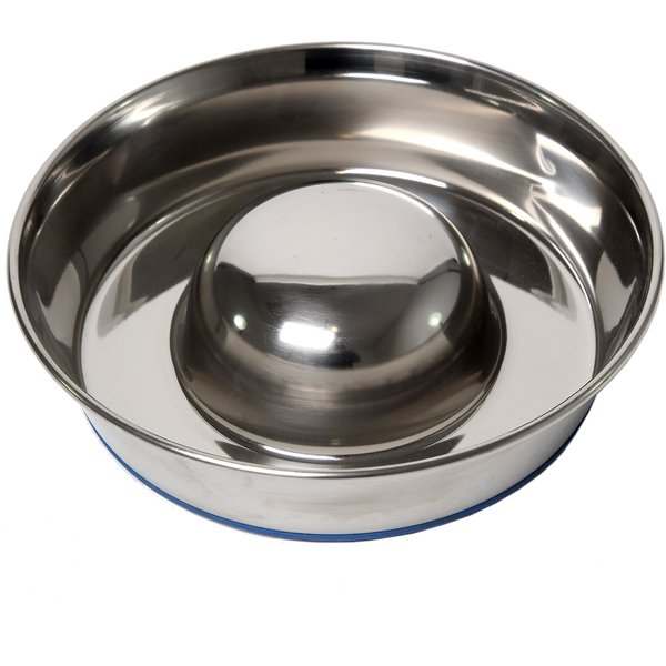 OURPETS Durapet Premium Stainless Steel SlowFeed Dog Bowl, Medium, 5