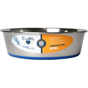 OurPets Durapet Premium Rubber-Bonded Stainless Steel Bowl, X-Large, 13 cups