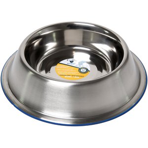 OurPets Durapet Premium Rubber-Bonded Stainless Steel No-Tip Bowl, Medium