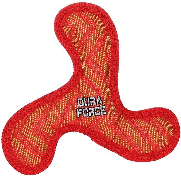 DuraForce Boomerang ZigZag Squeaky Dog Toy, Red, Junior slide 1 of 8