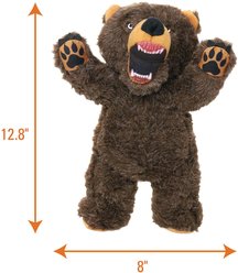 Mighty Angry Animals Bear Squeaky Plush Dog Toy, Large slide 2 of 7