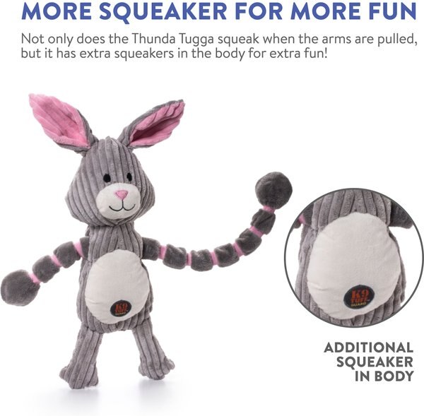 Charming Pet Pulleez Zebra Squeaky Plush Dog Toy