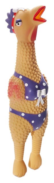 CHARMING PET Squawkers Henrietta Squeaky Latex Dog Toy, Large - Chewy.com