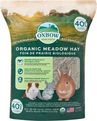 Oxbow Organic Meadow Hay Small Animal Food, 40-oz bag