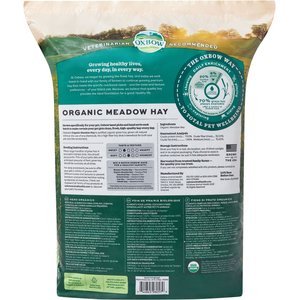 Oxbow Organic Meadow Hay Small Animal Food, 40-oz bag