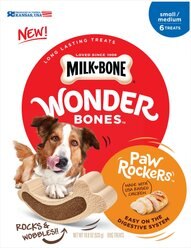 Milk-Bone Wonder Bones Paw Rockers Small/Medium Chicken Flavored Dog Treats, 6 count