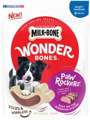 Milk-Bone Wonder Bones Paw Rockers Small/Medium Beef Flavored Dog Treats, 6 count