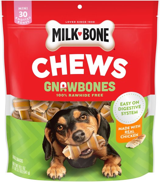 Milk-Bone Gnaw Bones Mini Chicken Flavored Bone Dog Treats, 30 count slide 1 of 10