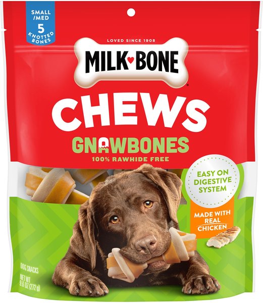Milk-Bone Gnaw Bones Small/Medium Chicken Flavored Bone Dog Treats, 5 count slide 1 of 8