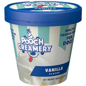 POOCH CREAMERY Vanilla Flavor Ice Cream Mix Dog Treat, 5.25-oz cup 