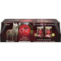 Purina ONE SmartBlend True Instinct Tender Cuts in Gravy Canned Dog Food Variety Pack, 13-oz can, case of 12
