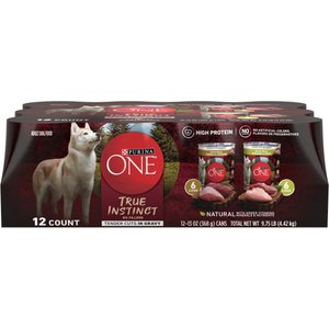 Purina ONE SmartBlend True Instinct Tender Cuts in Gravy Variety Pack Canned Dog Food, 13-oz can, case of 12