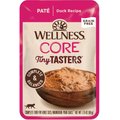 Wellness CORE Tiny Tasters Duck Pate Grain-Free Cat Food Pouches, 1.75-oz, pack of 12