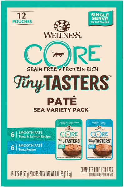 WELLNESS CORE Tiny Tasters Tuna Salmon Tuna Pate Sea Variety