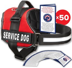 Industrial Puppy Reflective Patch & Comfortable Mesh Design Vest with Hook, Loop Straps & Handle Service Dog Harness