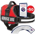 Industrial Puppy Reflective Patch & Comfortable Mesh Design Vest with Hook, Loop Straps & Handle Service Dog Harness, Red, Small: 21 to 26-in chest