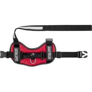 Industrial Puppy Emotional Support Animal ESA Reflective Dog Harness, Red, Small: 21 to 26-in chest