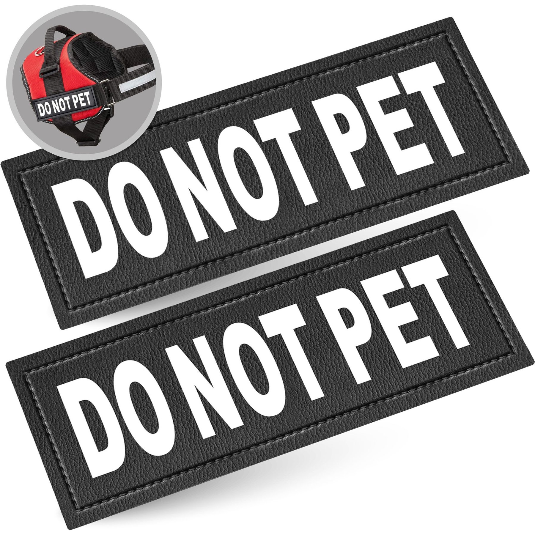 ASK TO PET Patch Reflective Extra Label Tag for Dog Harness Service