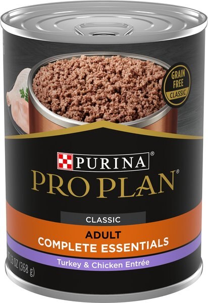Purina Pro Plan Savor Classic Turkey & Chicken Entree Grain-Free Canned Dog Food, 13-oz, case of 12 slide 1 of 10